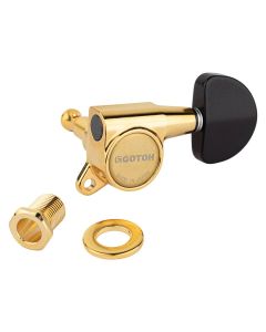 Gotoh SG381 machine heads with Magnum Lock and B20 buttons, 3L3R, gold