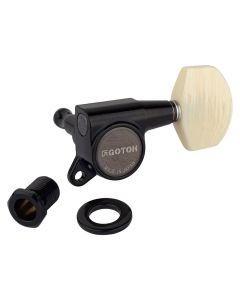 Gotoh SG381 machine heads with Magnum Lock and M01 buttons, 3L3R, black