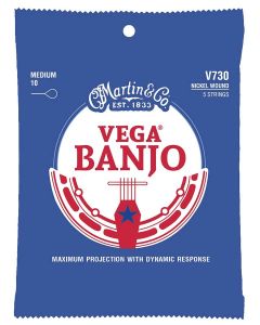 Martin string set 5-string banjo, medium, 010-012-016-023-010