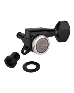 Gotoh SG381 machine heads (posts 6xL) with Magnum Lock Trad and 07 buttons, 6R, black