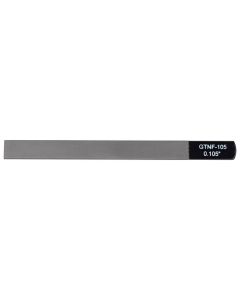 Boston Precision Tools gauged nut slotting file 0.105" (2.65mm) 150x12mm, 65Mn carbon steel HRC 35-55 hardness