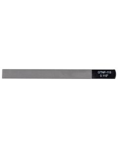 Boston Precision Tools gauged nut slotting file 0.115" (2.90mm) 150x12mm, 65Mn carbon steel HRC 35-55 hardness