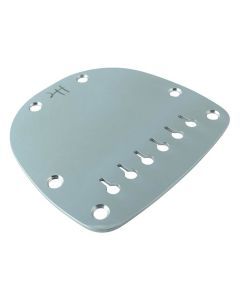 Halon hardtail conversion plate for JM/JG guitar, 1060 stainless steel, chrome gloss