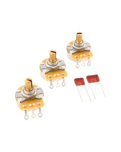 Fender Stratocaster split shaft potentiometer and capacitor kit, 3-pack