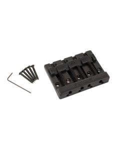 Fender Genuine Replacement Part Himass 4-string bass bridge assembly with brass saddles, black