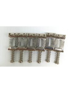 Brugzadel Fender, metaal, nickel,Strat, p=10,0 inclusief veer en schroef, 6-pack