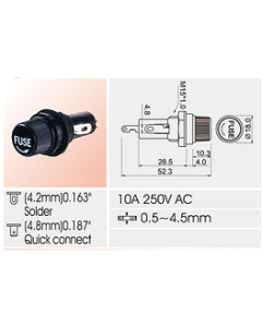 Fuse Holder 6x30mm