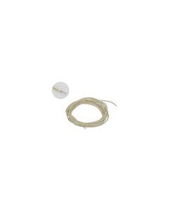 Gavitt USA made waxed cotton braided push back wire, white, per meter