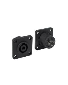 Speaker chassis conn, 4-polig, male, rond model, 40 x 40mm