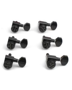Graph Tech PRL-8721-B0 Ratio Electric Locking Machine Heads with Mini Contemporary Button - 6-in-Line