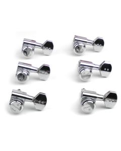 Graph Tech PRL-8721-C0 Ratio Electric Locking Machine Heads with Mini Contemporary Button - 6-in-Line