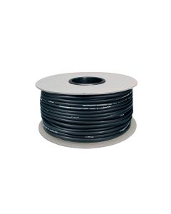 Instrumentkabel, zwart, rol, 100 meter, 6mm diameter