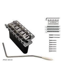 Wilkinson tremolo, pitch 10,8mm, chrome, with screws, solid steel block
