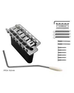 Wilkinson tremolo, pitch 10,8mm, nickel, with screws, solid steel block