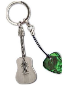 GA  Acoustic Guitar Metal Keyring