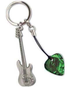 GA  Bass Guitar Metal Keyring