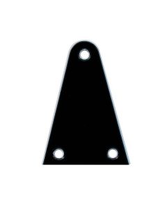 Truss rod cover, black, 2 ply, black - white