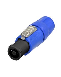 Neutrik power supply connector, female, 20 ampere, 3-pole, blue (power in)