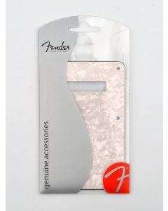 Fender Genuine Replacement Part Stratocaster back plate 4-ply white moto 