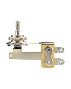 Switchcraft toggle switch 3-way angled, nickel, no cap, for thin body guitars (SG, Explorer, Firebird)