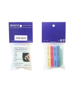 Hosco fret polishing rubbers 4/set, 150-180- 400-1000 grit, polishes small scratches and dirty frets