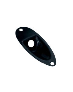 Recessed jack plate,Strat, black, metal