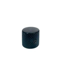 Dome knob, metal, black, diam 19,0mmx19,0mm, with set screw, shaft size 6,1mm