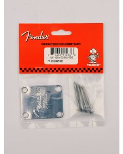 Fender Genuine Replacement Part neck plate American Series for bass Fender Corona logo chrome 