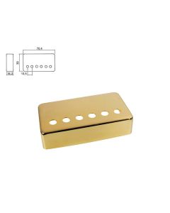 Pickup cover, humbucker, metal gold, pitch=10,5mm, bridge position