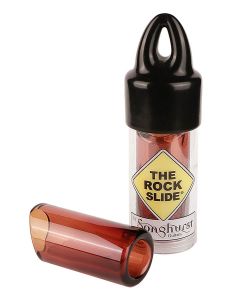 The Rock Slide moulded glass slide size S (inside 17.5 - length 48.5mm) - amber edition