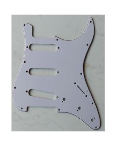Pickguard Strat, 3 laags, wit, SSS, 3 potmeter gaten, 3-5 switch