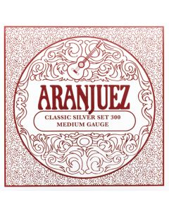 Aranjuez Classic Silver string set for classic guitar, Calibrada nylon trebles & silverplated wound basses, medium gauge