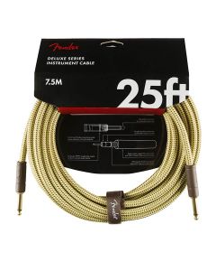 Fender Deluxe Series instrument cable, 25ft, tweed