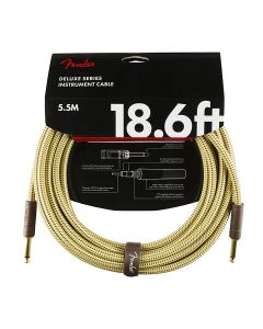Fender Deluxe Series instrument cable, 18.6ft, tweed