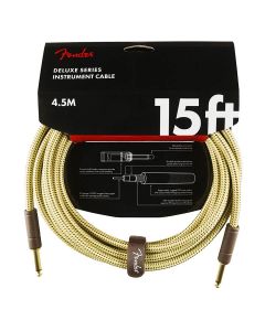 Fender Deluxe Series instrument cable, 15ft, tweed