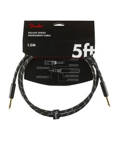 Fender Deluxe Series instrument cable, 5ft, black tweed