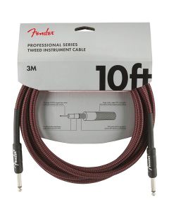 Fender Professional Tweed instrument cable, 10ft, red tweed
