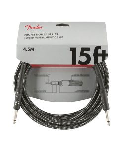 Fender Professional Tweed instrument cable, 15ft, gray tweed