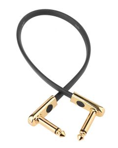 Boston flat patch cable, black, 2 x jack metal, 0.45 meter