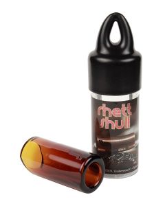 The Rock Slide moulded glass Rhett Shull signature slide, size M (inside 19.5 - length 60.0mm) amber edition