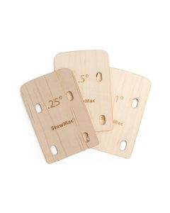 StewMac neck shims for bass, shaped, set of 3 (0,25 / 0,5 /1 degree)