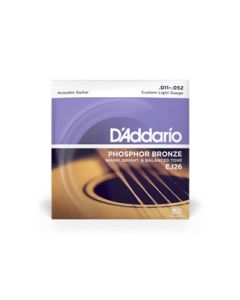 D'Addario Phosphor Bronze snarenset akoestisch, phosphor bronze, custom light, 011-015-022-032-042-052