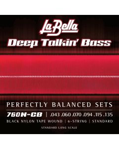 La Bella 760N-CB Black Nylon Bass043/135