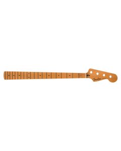 Fender Genuine Replacement Part satin roasted maple Jazz Bass neck, 20 jumbo frets, 12", maple, flat oval shape