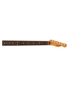 Fender Genuine Replacement Part satin roasted maple Telecaster neck, 22 jumbo frets, 12" radius, rosewood, flat oval shape