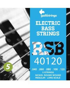 Galli Rock Star snarenset 5-snarige basgitaar, nickel roundwound, regular, 040-060-080-100-120