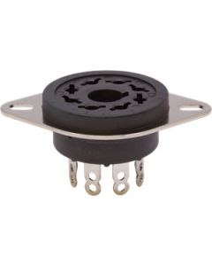 Socket - Belton, Black Micalex, 8 pin octal