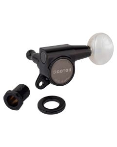 Gotoh SG381 machine heads with Magnum Lock and 05PW buttons, 6L, black