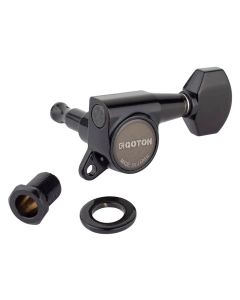 Gotoh SG381 machine heads with Magnum Lock and 07 buttons, 3L3R, cosmo black