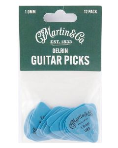 Martin SPA pick pack Delrin picks 12-pcs, 1.00 mm blue